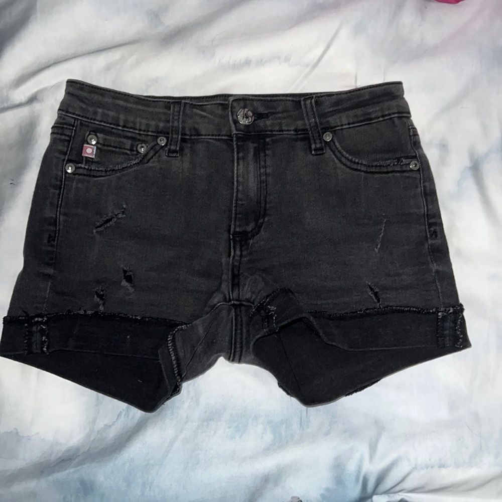 AG-ED Denim “boyfriend roll up shorts”